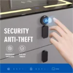 Smarter Nachttisch Grün mit Wireless Charging, USB & Bluetooth Lautsprecher – 3 Schubladen mit Fingerabdruckschloss – Bild 6