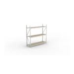 META Weitspann-Grundregal MINI-RACK mit 3 Lagerebenen, 2200mm Höhe, 2200mm Breite, 650mm Tiefe, verzinkt