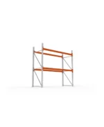 META Paletten-Grundregal MULTIPAL 2700mm Höhe, 2700mm Breite, 1100mm Tiefe, 3 Lagerebenen inkl. Boden, verzinkt / rotorange – Bild 3