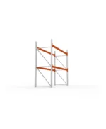 META Paletten-Grundregal MULTIPAL 2700mm Höhe, 2700mm Breite, 1100mm Tiefe, 3 Lagerebenen inkl. Boden, verzinkt / rotorange – Bild 4