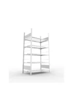 META Büro-Grundregal S3 COMPACT, 1850mm Höhe, 600 mm Breite, doppelseitig mit 5 Böden, Fachlast 100kg, verzinkt – Bild 3
