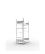META Büro-Grundregal S3 COMPACT, 1850mm Höhe, 600 mm Breite, doppelseitig mit 5 Böden, Fachlast 100kg, verzinkt – Bild 4