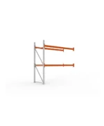 META Paletten-Anbauregal MULTIPAL 2700mm Höhe, 2700mm Breite, 1100mm Tiefe, 3 Lagerebenen inkl. Boden, verzinkt / rotorange – Bild 2