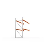 META Paletten-Anbauregal MULTIPAL 2700mm Höhe, 2700mm Breite, 1100mm Tiefe, 3 Lagerebenen inkl. Boden, verzinkt / rotorange – Bild 4
