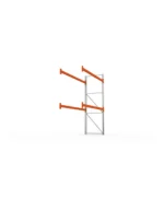 META Paletten-Anbauregal MULTIPAL 3300mm Höhe, 2700mm Breite, 1100mm Tiefe, 3 Lagerebenen inkl. Boden, verzinkt / rotorange – Bild 5