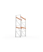 META Paletten-Grundregal MULTIPAL 4400mm Höhe, 2700mm Breite, 1100mm Tiefe, 3 Lagerebenen inkl. Boden, verzinkt / rotorange – Bild 5