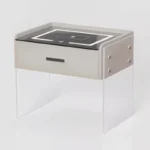 Smarter Nachttisch Weiß mit kabelloser Qi-Ladefunktion Wireless Charging, LED-Beleuchtung & 1 Schublade – Bild 2