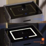 Smarter Nachttisch Weiß mit kabelloser Qi-Ladefunktion Wireless Charging, LED-Beleuchtung & 1 Schublade – Bild 3