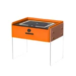 Intelligenter Nachttisch Orange mit Wireless Charging, LED, Bluetooth & Fingerabdruck