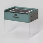 Smarter Nachttisch Grün mit Wireless Charging 15W, Fingerabdruckschloss, Bluetooth-Lautsprecher & LED-Beleuchtung – Bild 2