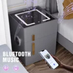 Smarter Nachttisch Grün mit 15W Wireless Charging, Bluetooth-Lautsprecher, Safe, LED, USB & Typ-C – Bild 4