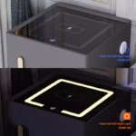 Smarter Nachttisch Grün mit 15W Wireless Charging, Bluetooth-Lautsprecher, Safe, LED, USB & Typ-C – Bild 7