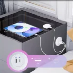 Smarter Nachttisch Grün mit 15W Wireless Charging, Bluetooth-Lautsprecher, Safe, LED, USB & Typ-C – Bild 6