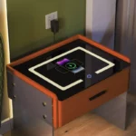 Intelligenter Nachttisch Grün mit kabellosem Laden & LED – Modernes Glas-Holz-Design – Bild 4