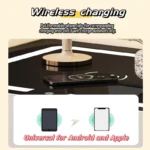 Intelligenter Nachttisch Grün mit Wireless Charging, LED-Beleuchtung, Nachtlichtsensor & Zahlenschloss – Bild 5