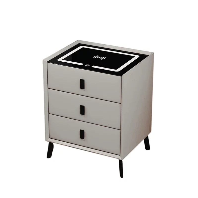 noptiera-inteligenta-cu-incarcare-wireless-iluminare-led-si-3-sertare-culoare-alba-design-modern-din-sticla-si-lemn-2845__w800_h800_c.webp Intelligenter Nachttisch Weiß mit Wireless Charging (Qi), LED & 3 Schubladen – Glas-Holz-Design – Bild 1
