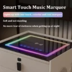 Intelligenter Nachttisch Weiß mit Wireless Charging, RGB-LED, Fingerabdruck & 20W Bluetooth-Lautsprecher – Bild 4