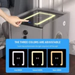 Smarter Slim-Nachttisch Orange mit kabelloser Qi-Ladefunktion Qi Wireless Charging, LED-Beleuchtung, Bluetooth & Fingerabdruck – Bild 5